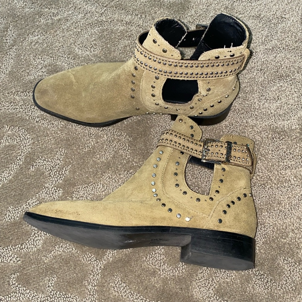 Zara suede studded ankle boots